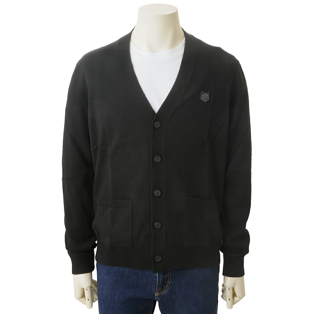 メゾンキツネ オリンピア オーバーサイズ コラボ Vネックカーディガン