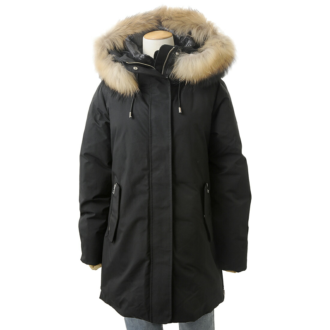 (美品)マッカージュ　ダウンコート　ブラック　Mackage Kelsie MACKAGE KELSIE 長いツイルダウンコート (Mackage/ダウン