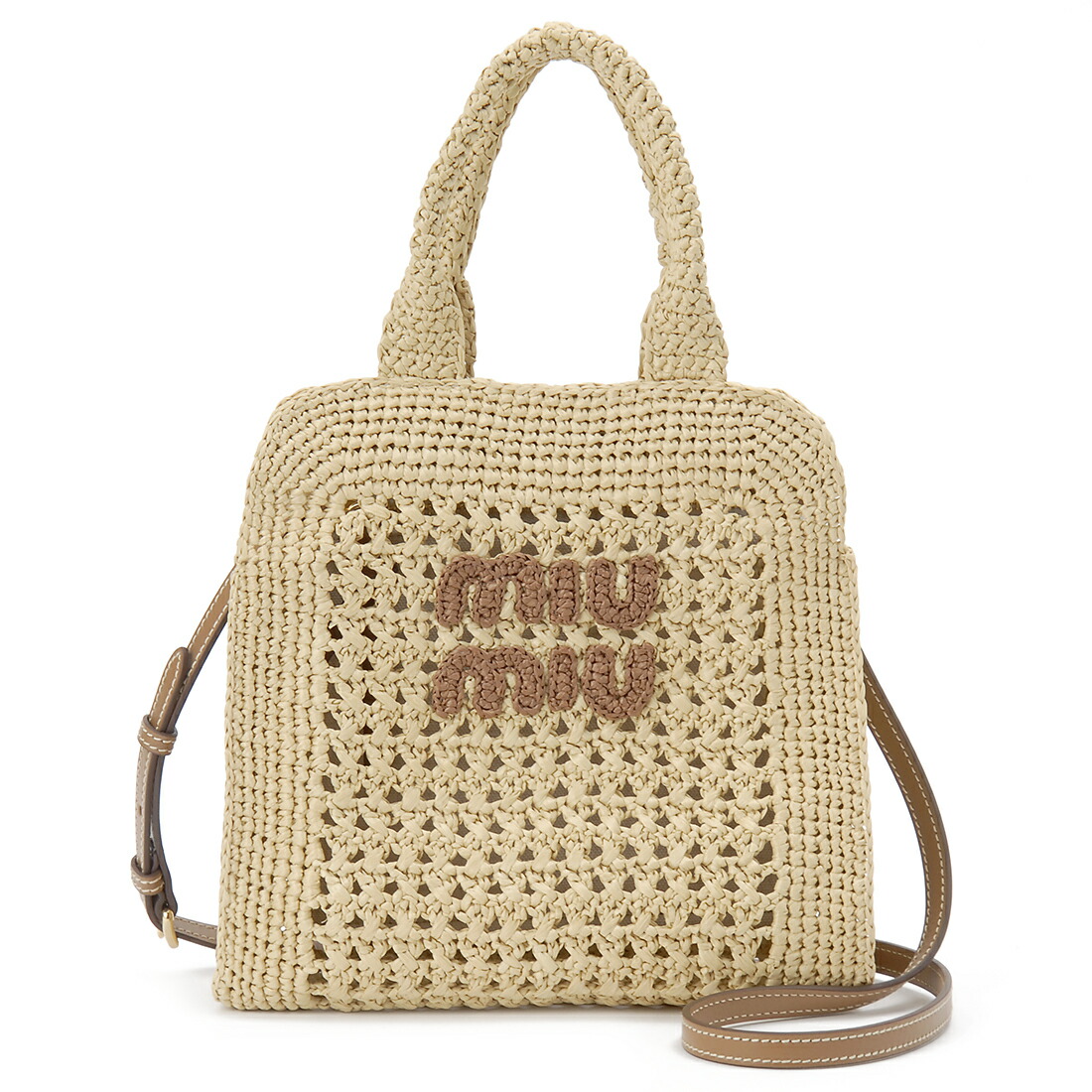 楽天市場】ミュウミュウ ハンドバッグ ウーブンファブリック ミニ