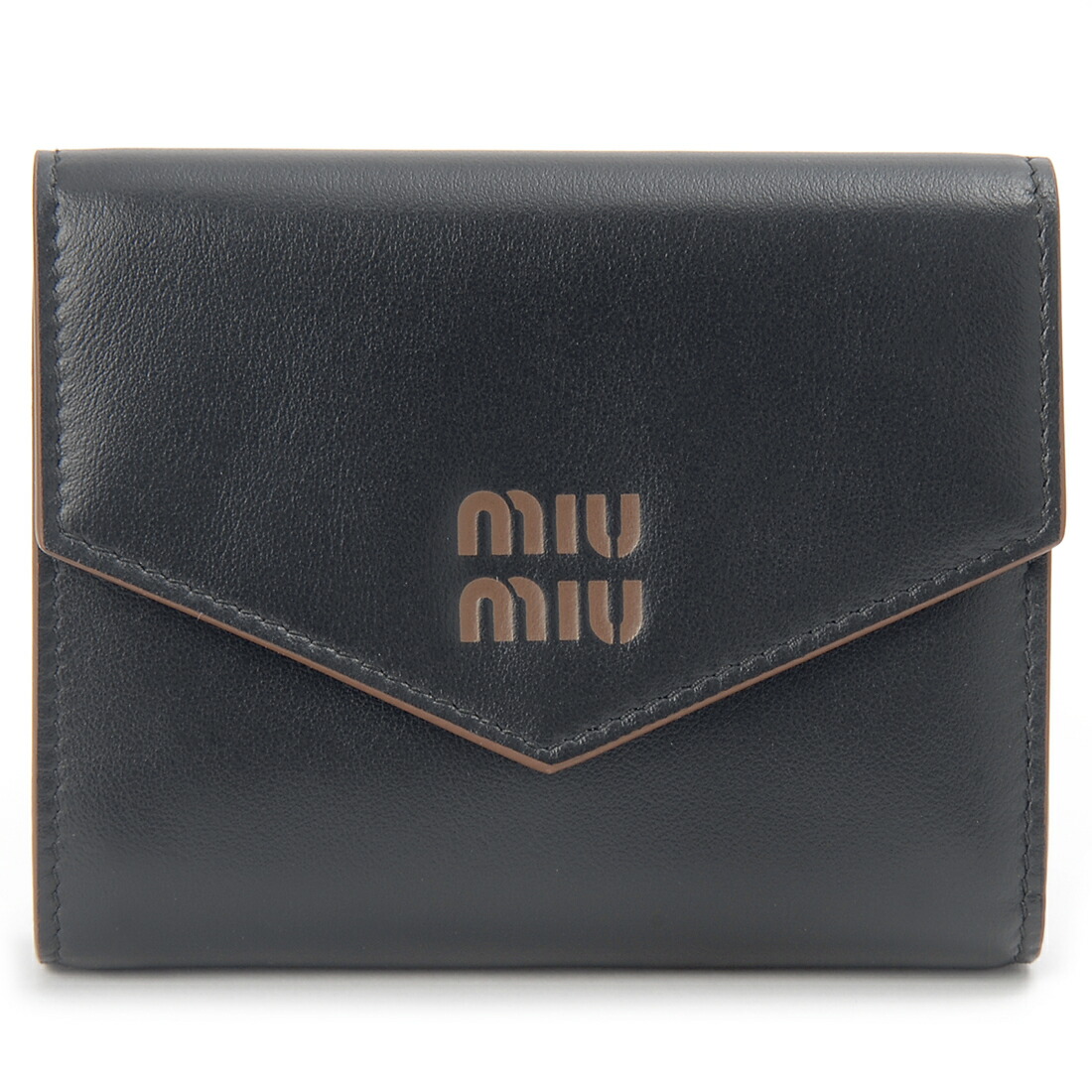 MIU MIU 三つ折り財布 黒 赤内装 楽天市場】ミュウミュウ 折財布 レディース 5MH021 069 F0P50 三