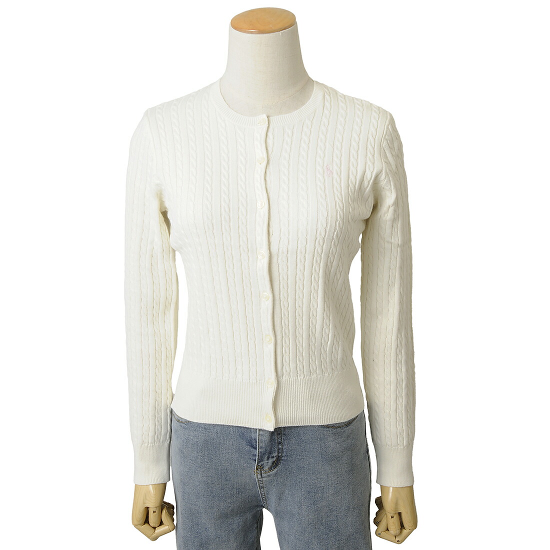 ポロ ラルフローレン POLO RALPH LAUREN カーディガン レディース ホワイト 313543047 012 CABLE KNIT CARDIGAN