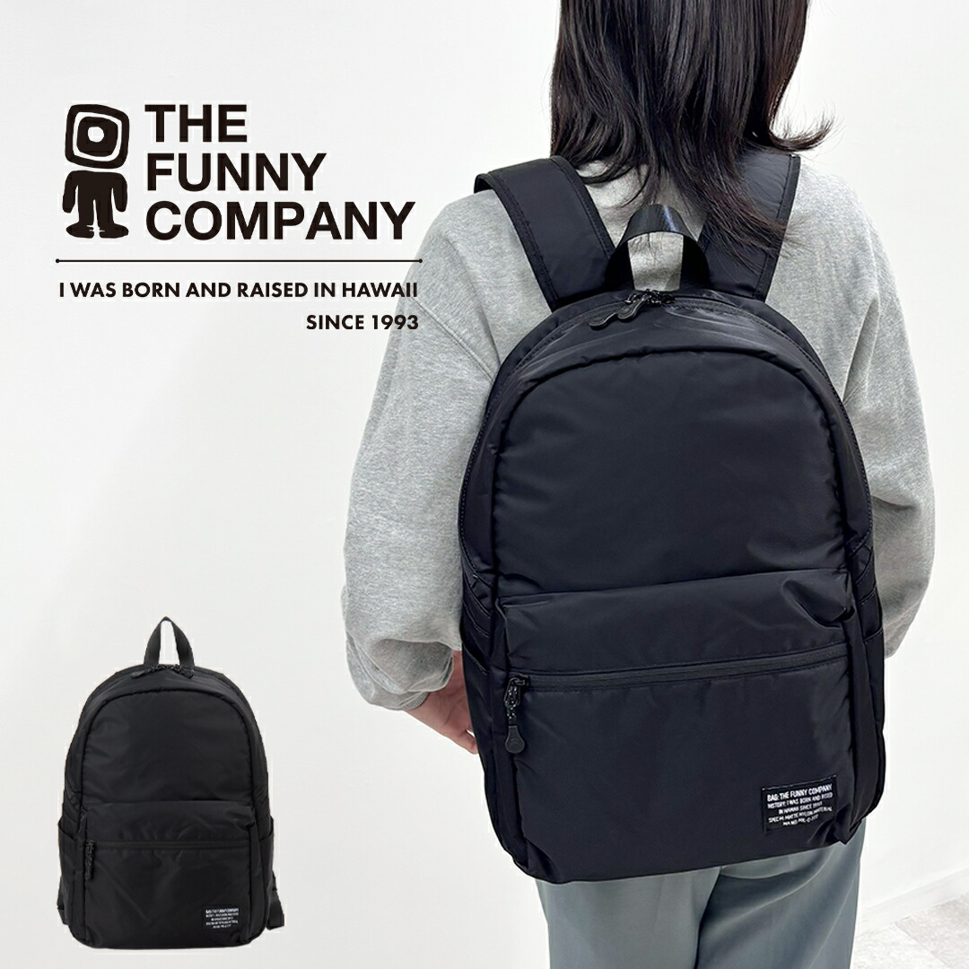 お買い物マラソンP10 ザ・ファニーカンパニー THE FUNNY COMPANY マットナイロン リュック メンズ レディース ブラック TFC-M023-001