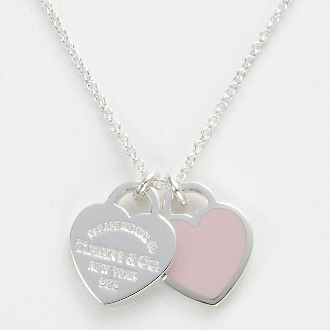 楽天市場】TIFFANY ティファニー ブルー ダブルハート 1Pダイヤ