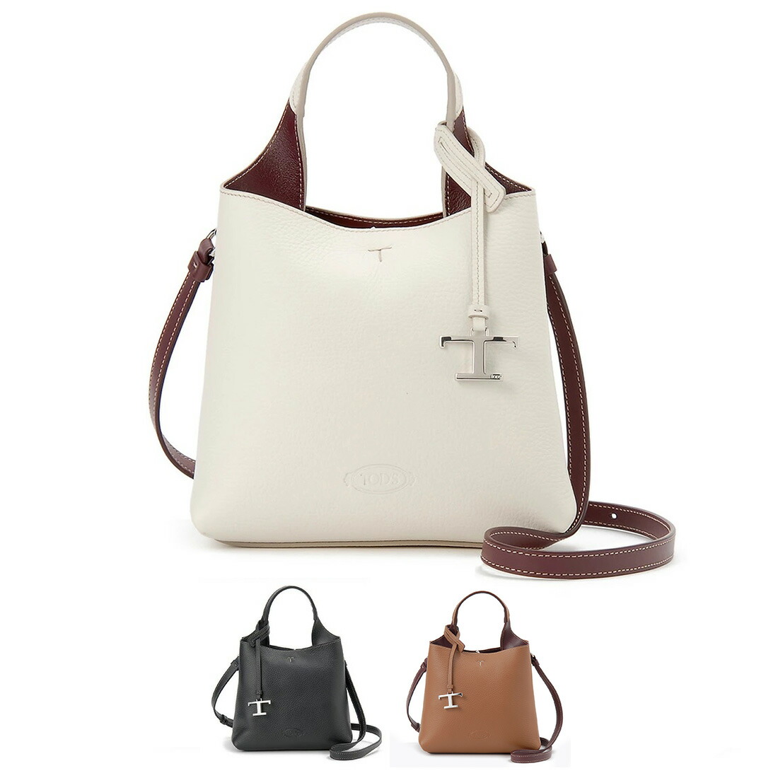 お買い物マラソン対象 訳あり　チャームなし　TOD'S トッズ ハンドバッグ キャメル レディース XBWAPAA9100-QNK-CA MINI BAG