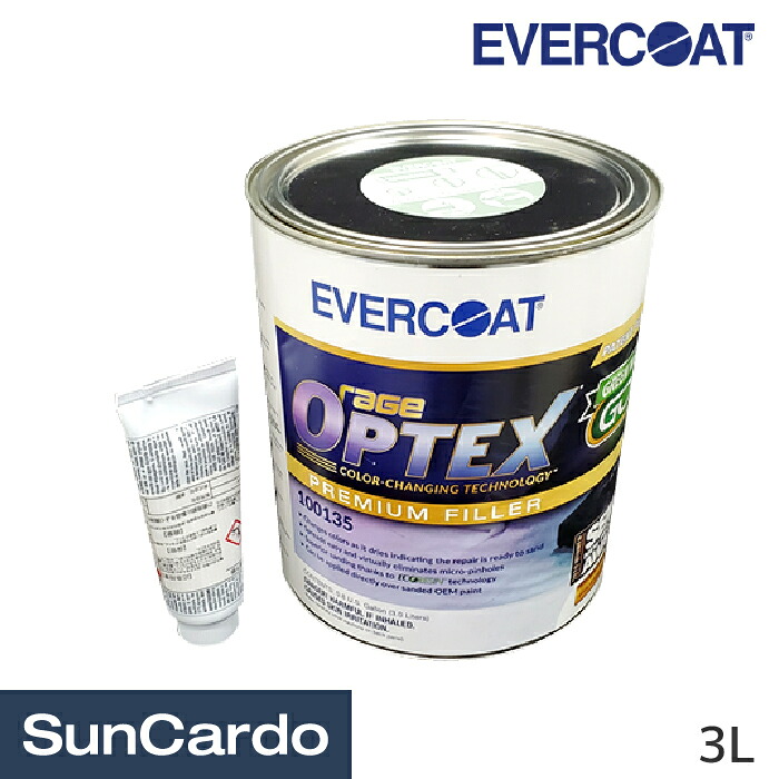 【マラソン期間P最大29.5倍】工具 整備 板金塗装 補修 リペア パテ EVERCOAT(エバーコート) レイジオプテックス 3L 100135｜工具・カー用品のSunCardo
