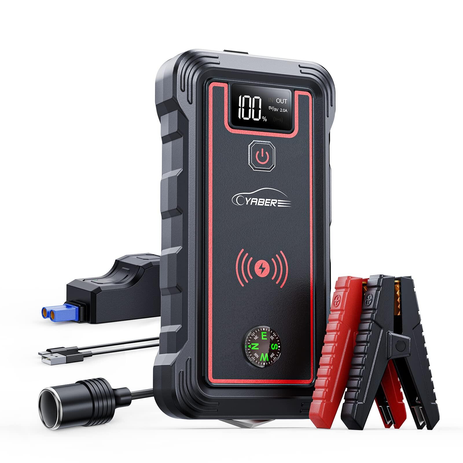 【あす楽 29%off スーパーSALE】YABER ジャンプスターター 23800mAh大容量 ピーク電流3500A ワイヤレス充電可能  12V車用エンジンスターター バッテリー上がり 全ガソリン車/8Lディーゼル車対応 コンパス付き モバイルバッテリー 日本語取扱説明書 Sunco  Direct