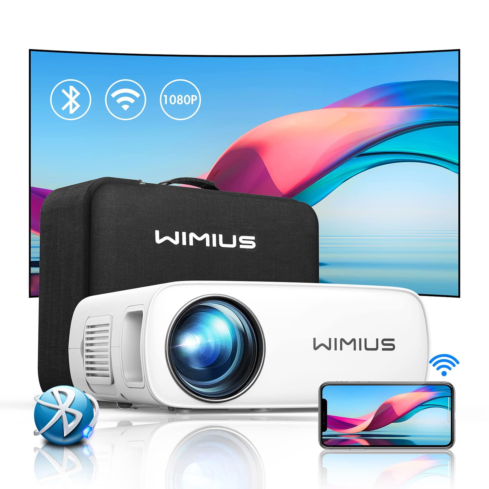 【あす楽★送料無料】WiMiUS プロジェクター小型 高輝度15000ルーメン 5G&2.4Gwifi リアル1080PフルHD 4K対応  4p&4D台形補正 50%ズーム機能 大画面 小型家庭用/ホームシアター/ビジネス/天井吊り可 S26 | Sunco Direct