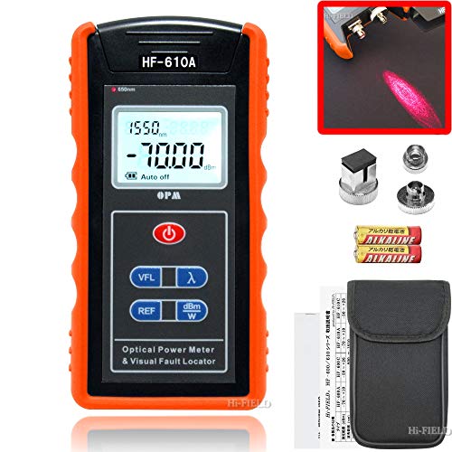 色：HF-610A Hi-FIELD 光パワーメーター HF-610A 光ファイバーチェッカー(10km) 一体型 自己校正機能付 全8点セット 日本語説明書 \u0026 日本製電池付 FC/ST/SC