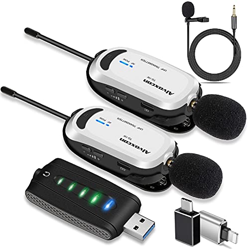 大きさ：Android\u0026iPhoneアダプタ属する 無線電話マイクロホン USB Alvoxcon 無線電話マイクロホン マイコンマイクロホン Android電話機 iPhone ピンマイクロホン イヤ電話機端子付き添い人 高声遣いUHF 吹き込み録画 拡声 モニタリング 軽さ 日本語言いあらわす