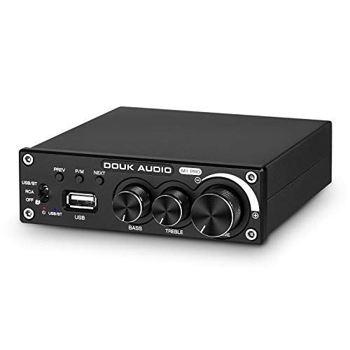 DOUK AUDIO M1 PRO Hi-Fi 320W Bluetooth 5.0 力強さアンプリファイアー ステレオ サブウーファー アンプリファイアーUSB 快い音電気蓄音機