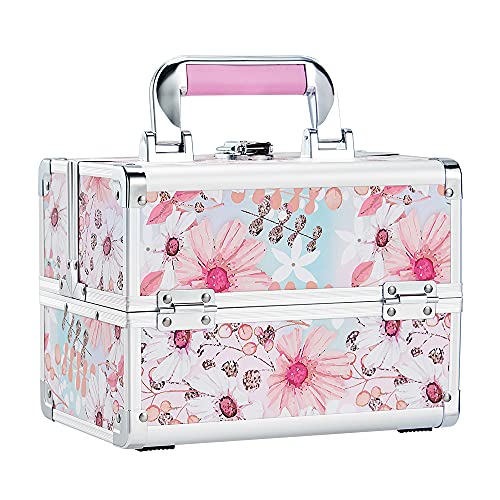 楽天市場】色：ホワイト Hapilife メイクボックス 2段トレイ 鏡付き