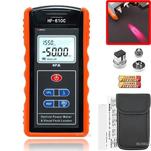 色：HF-610C Hi-FIELD 光パワーメーター HF-610C 光ファイバーチェッカー(10km) 一体型 自己校正機能付 全8点セット 日本語説明書 \u0026 日本製電池付 FC/ST/SC
