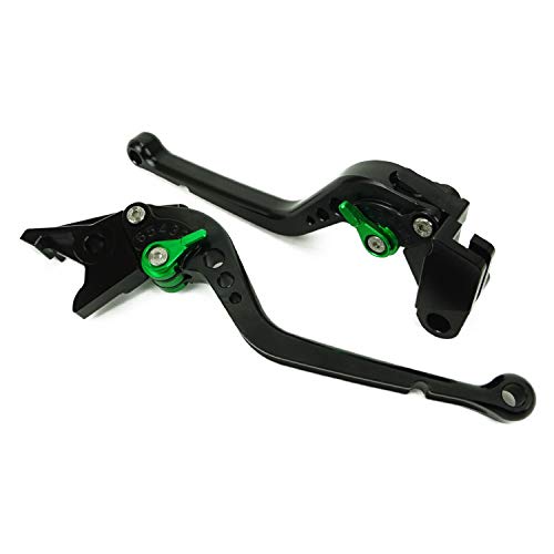 色：黒【アジャスター緑】 K69黒(緑) カワサキ ブレーキ クラッチレバー 6段階調整 W800 ゼファー750 ゼファー400/χ ZRX400 バリオス/II エストレヤ650に適合