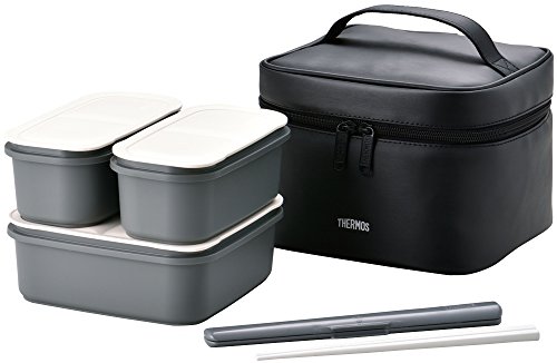 色：8) 1790ml ブラック サーモス 弁当箱 2段 大容量 フレッシュランチボックス 約1.8L ブラック DJF-1800 BK