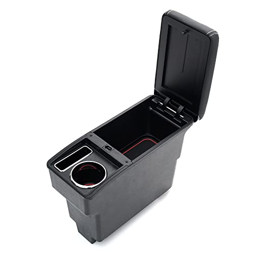 色：ブラック&グレーステッチ Auto Spec スズキ エブリイ バン DA17V JOINターボ PCリミテッド フットパーキングブレーキ車のみ 車用アームレスト ジョインターボ コンソールボックス 車内収納