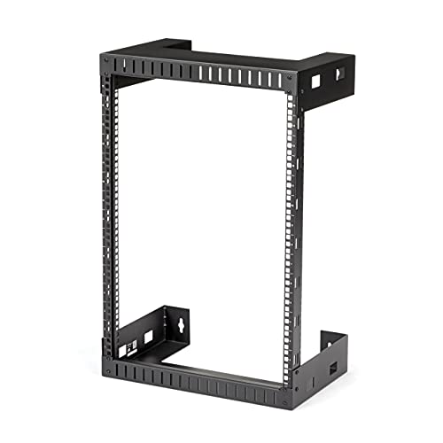 StarTech.com 15U ウォールマウント19inサーヴァー仕合わせ 2ポストオープンフレーム/飾りつけ式 奥ふかさ12in RK15WALLO