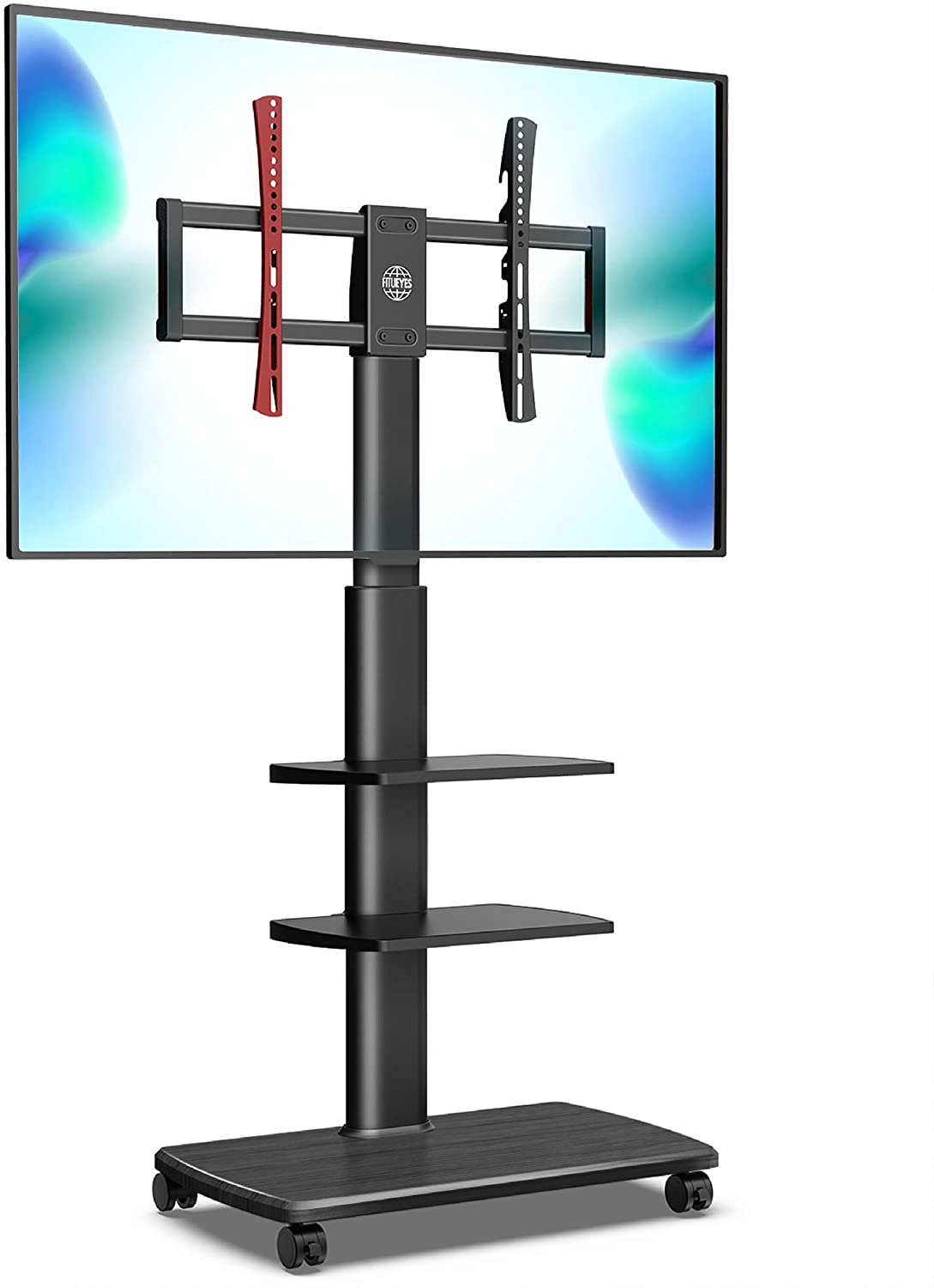 【楽天市場】色：1移動式 3段 Fitueyes テレビスタンド 32～65インチ対応 キャスター付き 3段 高さ角度調節可能 移動式 ブラック Tt306503gb：サンデーモーニング 楽天市場店