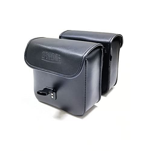 色：black ZSADZS バイク サイドバッグ 防水 2個セット 黒 ツールバッグ ツーリングバッグ サドルバッグ ブラック