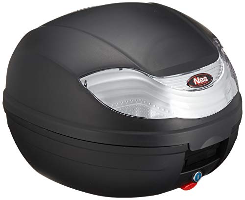 色：ブラック/ホワイト バイクパーツセンター(Bike Parts Center) リアボックス32L 着脱可能式 取っ手付き ブラック/ホワイト トップケース 大容量 原付 907907