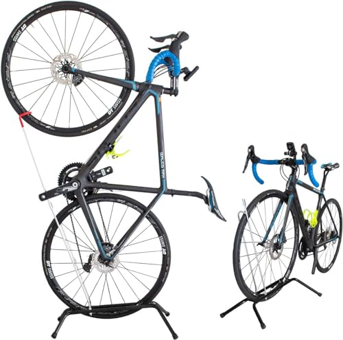 色：ブラック GORIX(ゴリックス) 自転車 スタンド 倒れない 縦置き 屋内 自転車スタンド GX-518 ブラック