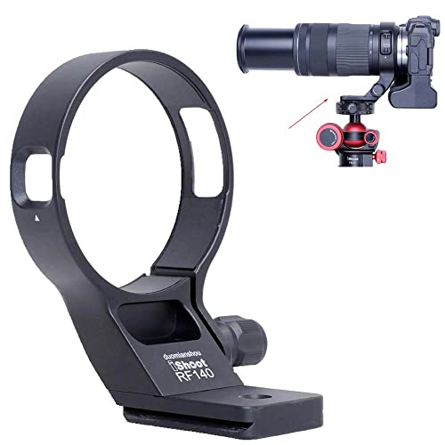 iShoot金属レンズサポート襟、レンズブラケット襟、三脚ソケット、カメラリング式三脚座、 三脚マウントリング, キヤノンCanon RF 100-400mm f/5.6-8 IS USMと互換性があります, ボトムは1/4 3/8 ネジ