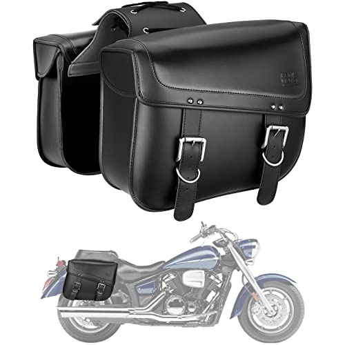 KEMIMOTO バイク サイドバッグ 防水 サイドバッグ レブル250 ADV150 スクーター 汎用 バイク サドルバッグ 2PC 大容量30Ｌ ツールバッグ 収納 耐久性 ブラック