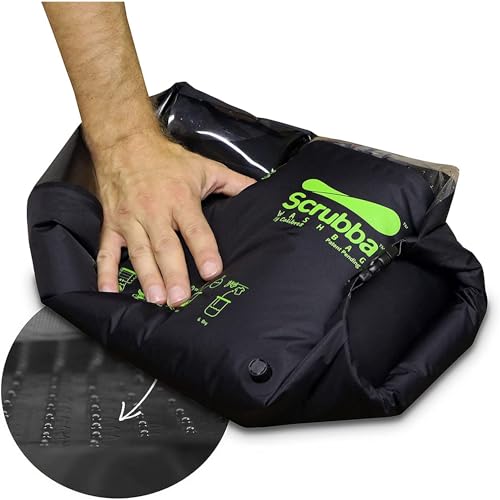 色：黒いこと 大きさ：平平凡凡たる大きさ 旅する用洗い濯ぎ袋 Scrubba Washbag スクラバ ウォッシュバッグ 助けになる周遊グッズ 難民キャンプ 持ちはこぶ用洗い濯ぎ袋 (黒いこと)