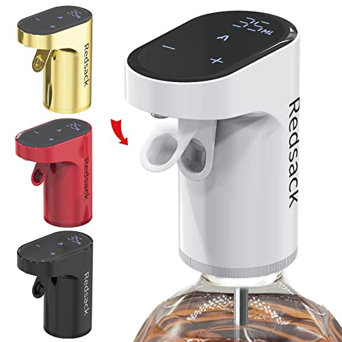 色：白 Redsack ウィスキー揚水機 4l定量 合わせる可 電動ディスペンサー 酒揚水機 自動小銃ブドウ酒デカンター 申し受ける式ウィスキー揚水機 (白)