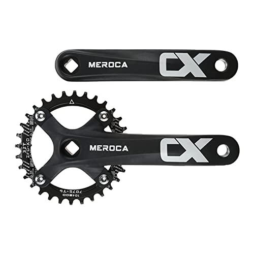 サイズ：36T Etermeta 自転車クランクセット BCD104mm 角形テーパ170 mm アルミ合金製クランクロードバイク マウンテンバイク 一般車用 ブラック