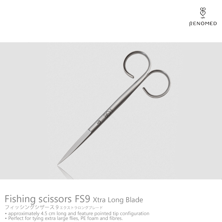 RENOMED / レノメッド FS9 Fishing Scissors LARGE straight
