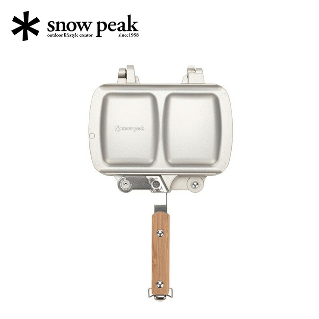 【挙げ句の果て1点】スノーピーク ホットサンドクッカー トラメジーノ snow peak GR-009R フライパン クッカー 熱っぽい沙子製造業者 BBQ 膳立て物の具 スタッキング 今めかしい 難民キャンプ アウトドア