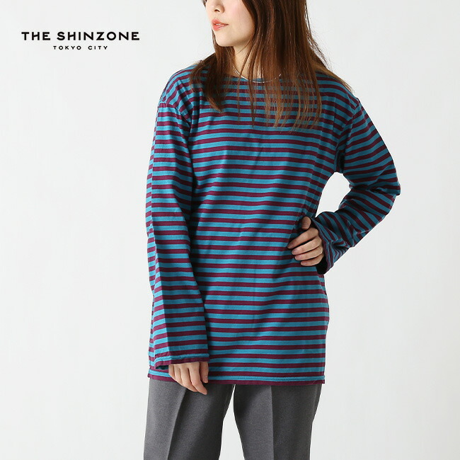 レディース　THE SHINZONE ザ シンゾーン　ボーダーカットソー　MULTI BORDER LONG TEE 長袖　ロンT　24SMSCU06 50%OFF】MULTI BORDER LONG TEE – Shinzone