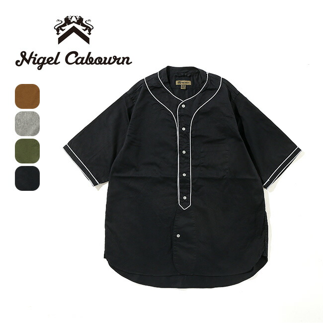 【SALE Max70%OFF】【ラスト1点】ナイジェルケーボン ベースボールシャツS/Sタイプ2 NIGEL CABOURN メンズ 8048-00-11002 トップス プルオーバー Tシャツ 半袖 おしゃれ キャンプ アウトドア