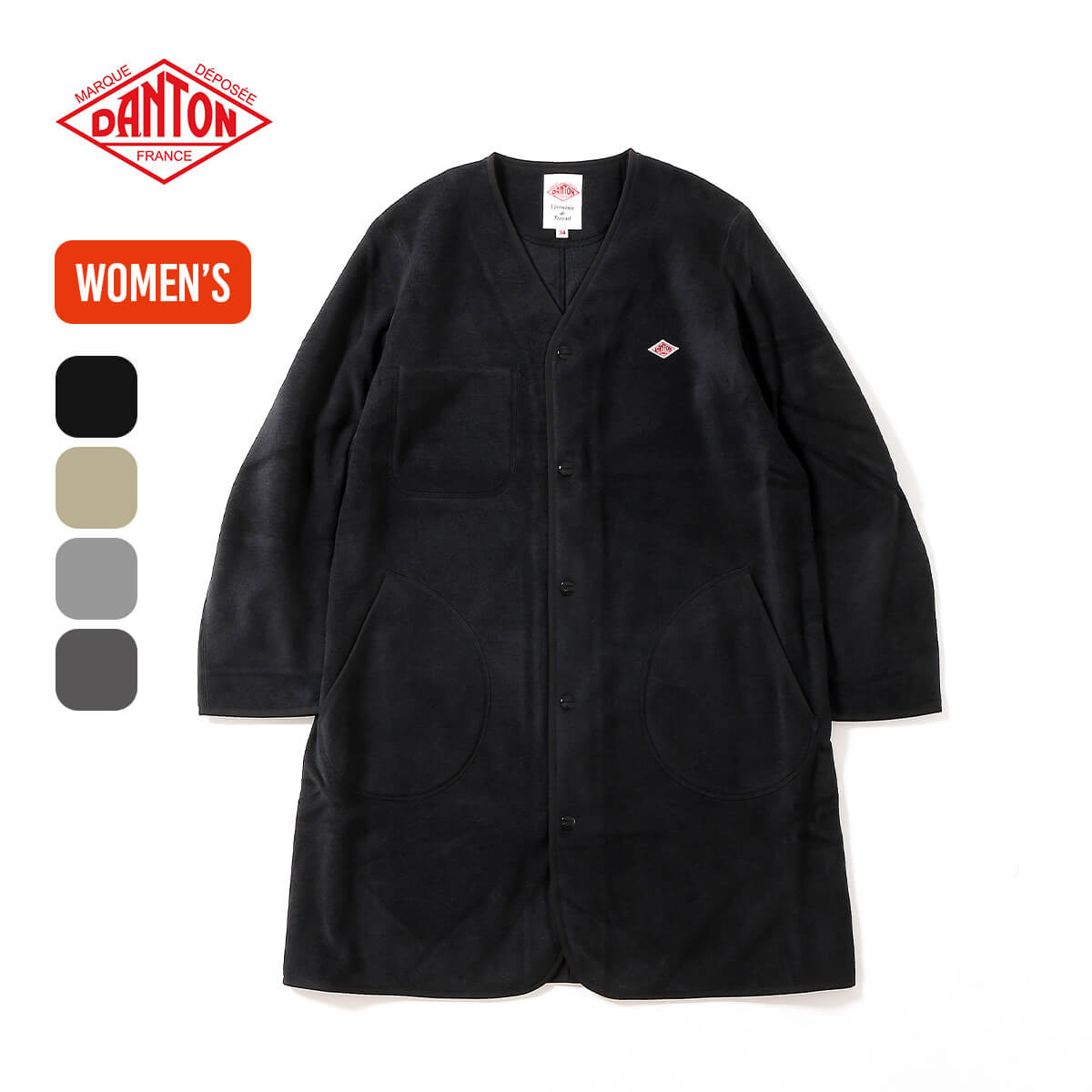 楽天市場】【正規取扱店】 ダントン フリースカラーレスコート DANTON
