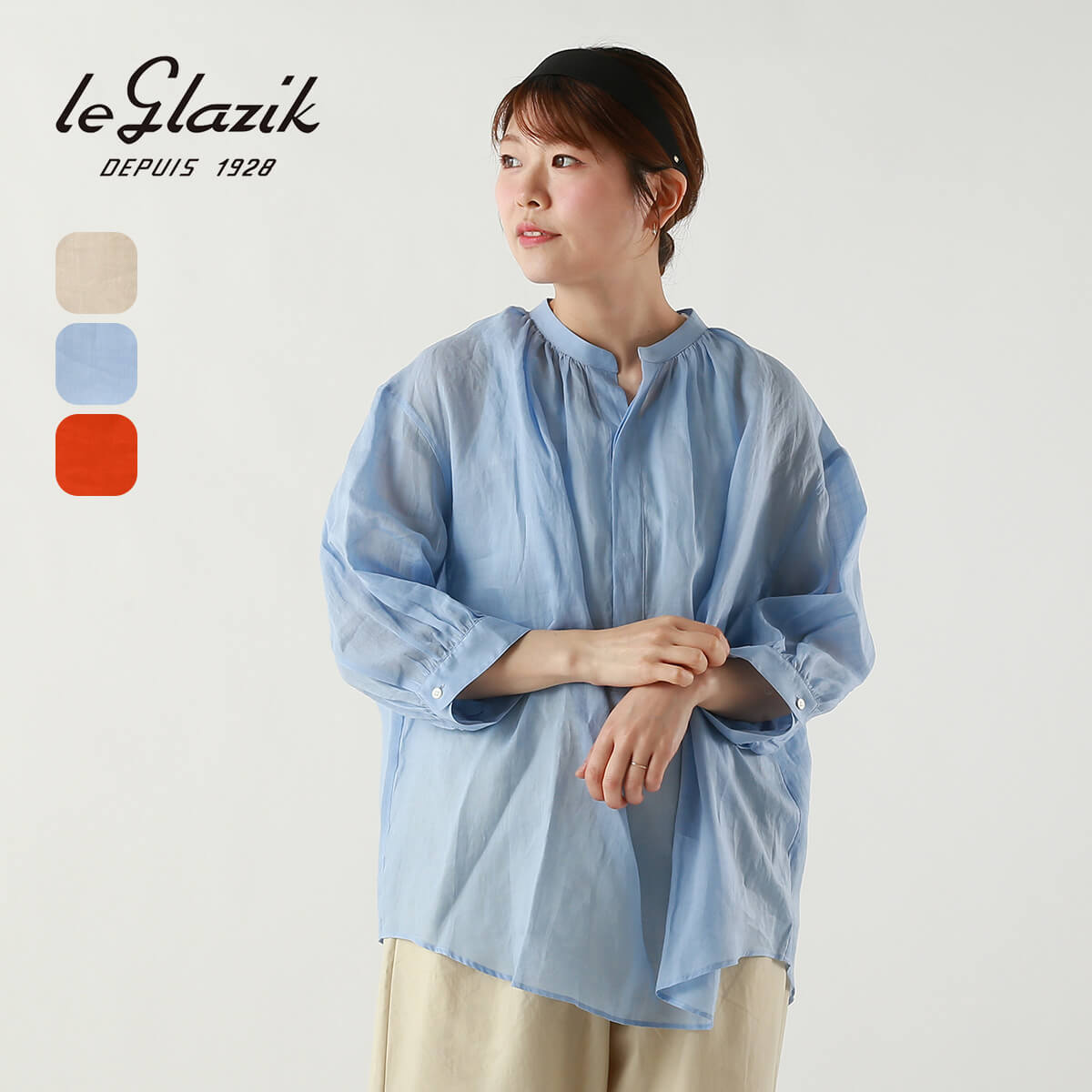 楽天市場】ルグラジック ギャザーネックブラウス LE GLAZIK