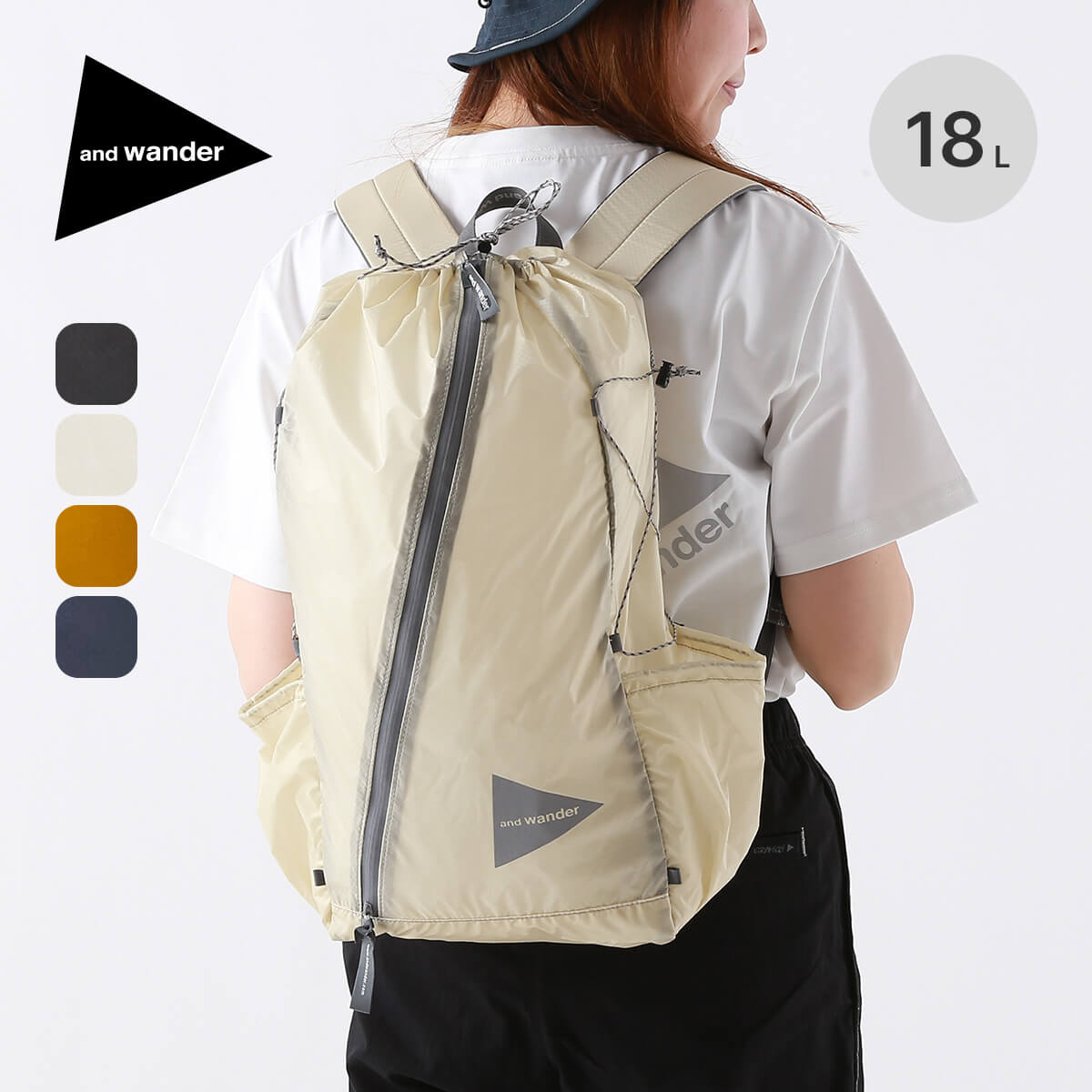 【新品】AND WANDERアンドワンダー　シル デイパッグ 楽天市場】アンドワンダー シルデイパック and wander sil