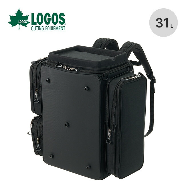 ロゴス LOGOSキャンプツールリュック(テーブル付き) LOGOS 73188210 収納バッグ 防災バッグ コンテナボックス ギアバッグ ミニテーブル 可動式仕切り 便利グッズ 災害 旅行 キャンプ アウトドア