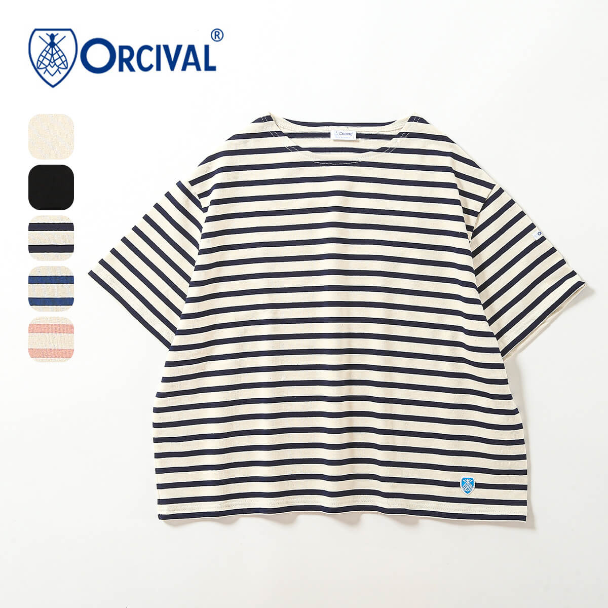 オーシバルTシャツ ORCIVAL tシャツ ORCIVAL/オーシバル ボートネックハーフ