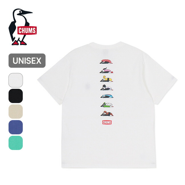 CHUMS チャムス トップス Tシャツ 半袖Tシャツ ブービースシフレンズTシャツ レディース 寿司ネタ USAコットン100％ CH11-2521 Booby Sushi Friends T-Shirt/ブービースシフレンズTシャツ