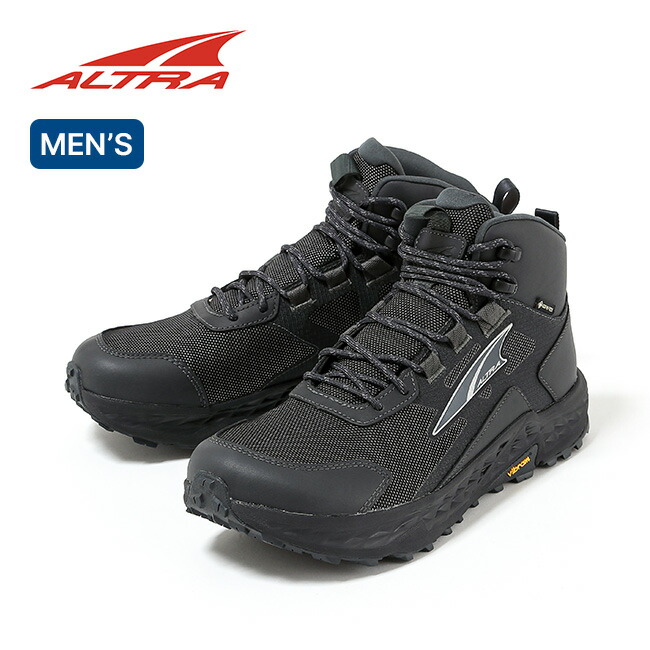 アル虎 ティンプ5ハイカーGTX メンズ ALTRA 靴 スニーカー シューズ 心地好い 座布団 トレイル駈けっくら 山歩き 山登り 黒 今めかしい 難民キャンプ アウトドア