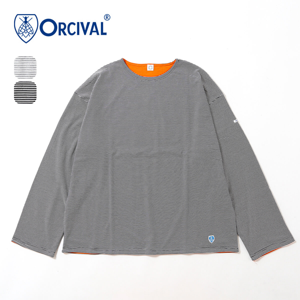 【SALE Max50%OFF】オーシバル 舟艇のど首L/Sティーシャツ ヤーンダイド40/2 ティーシャツ メンズ ORCIVAL BOAT NECK L/S PULLOVER-YARN DYED 40/2 JERSEY #OR-C0496 BXM オーチバル 心地よい ティーシャツ ティシャツ 長袖 ロング衣袂 ロンT 格好のいい メンズファッション-トップス-Tシャツ・カットソー