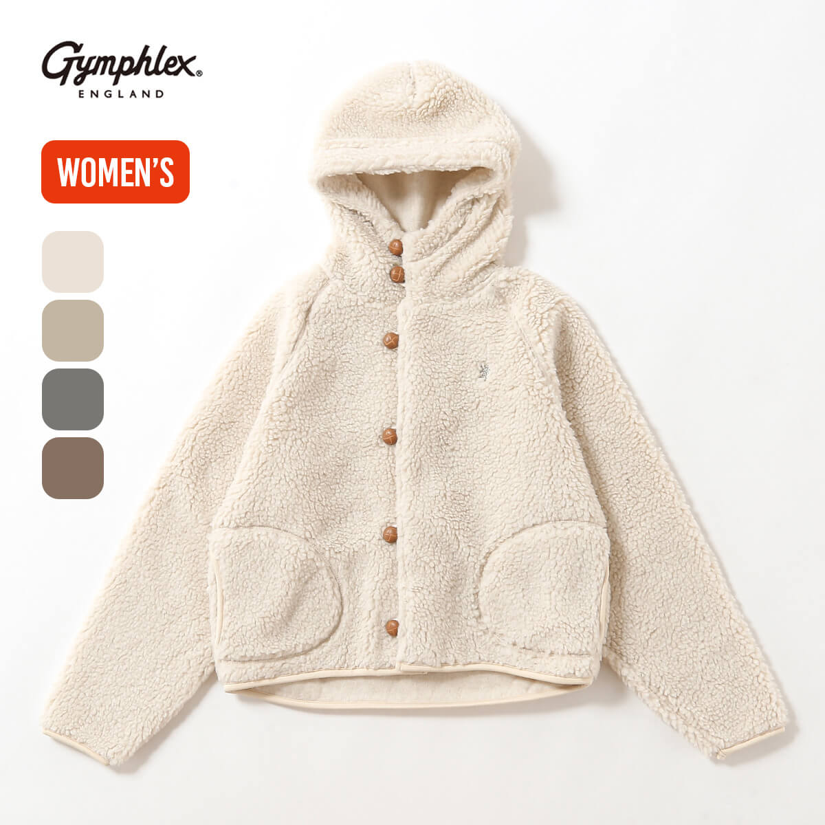 楽天市場】ジムフレックス ボアフーデッドショートジャケット