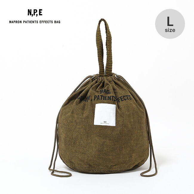 【SALE 50%OFF】エヌピーイーナプロンペイシェントエフェクトバッグ リプロダクションペイシェントバッグ L N.P.E NAPRON PATIENTS EFFECTS BAG メンズ レディース ユニセックス NPE01-1330 サブバッグ 巾着 トートバッグ フェス おしゃれ キャンプ アウトドア