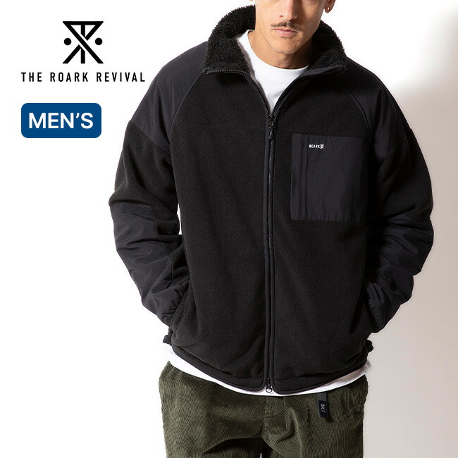 【SALE Max20%OFF】【ラスト1点】ロアーク GEN3フリースS/Cジャケット2.0 ROARK GEN3 FLEECE S/C JACKET 2.0 メンズ RJJ1160-BLK アウター 上着 長袖 キャンプ アウトドア