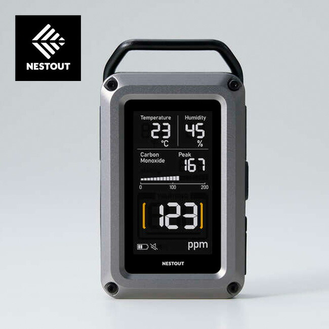 ネストアウト 一酸化物カーボン目ざまし時計 3インチ1 NESTOUT Carbon Monoxide Alarm 3インチ1 OD-NESTCOM1BK さぐり当てる器 CO習慣性 気温計 湿度計 雨合羽 防塵 車内 天幕 難民キャンプ アウトドア 日用品雑貨・文房具・手芸-防災関連グッズ-火災警報器・ガス警報器