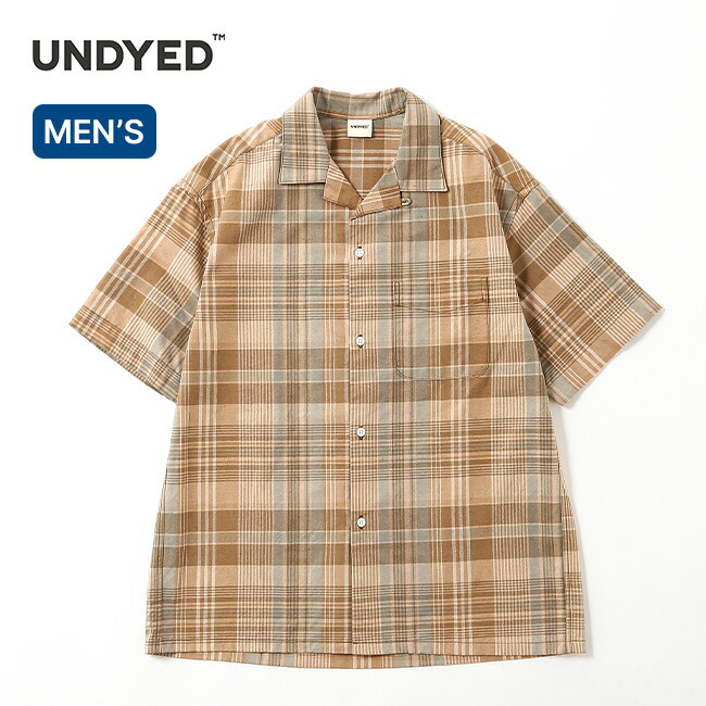 【SALE 50%OFF】【ラスト1点】アンダイド マドラスチェックS/Sシャツ UNDYED MADRAS CHECK S/S SHIRT メンズ UNS25SSH015 カジュアルシャツ コットン 半袖 キャンプ アウトドア 7,920円