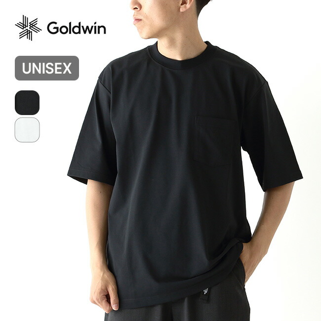 ゴールドウィン オーバーサイズポケットTシャツ ユニセックス GOLDWIN Oversized Pocket TEE メンズ レディース GL65147 トップス 半袖 ハーフスリーブ 5分袖 コットン UVプロテクト シンプル おしゃれ キャンプ アウトドア