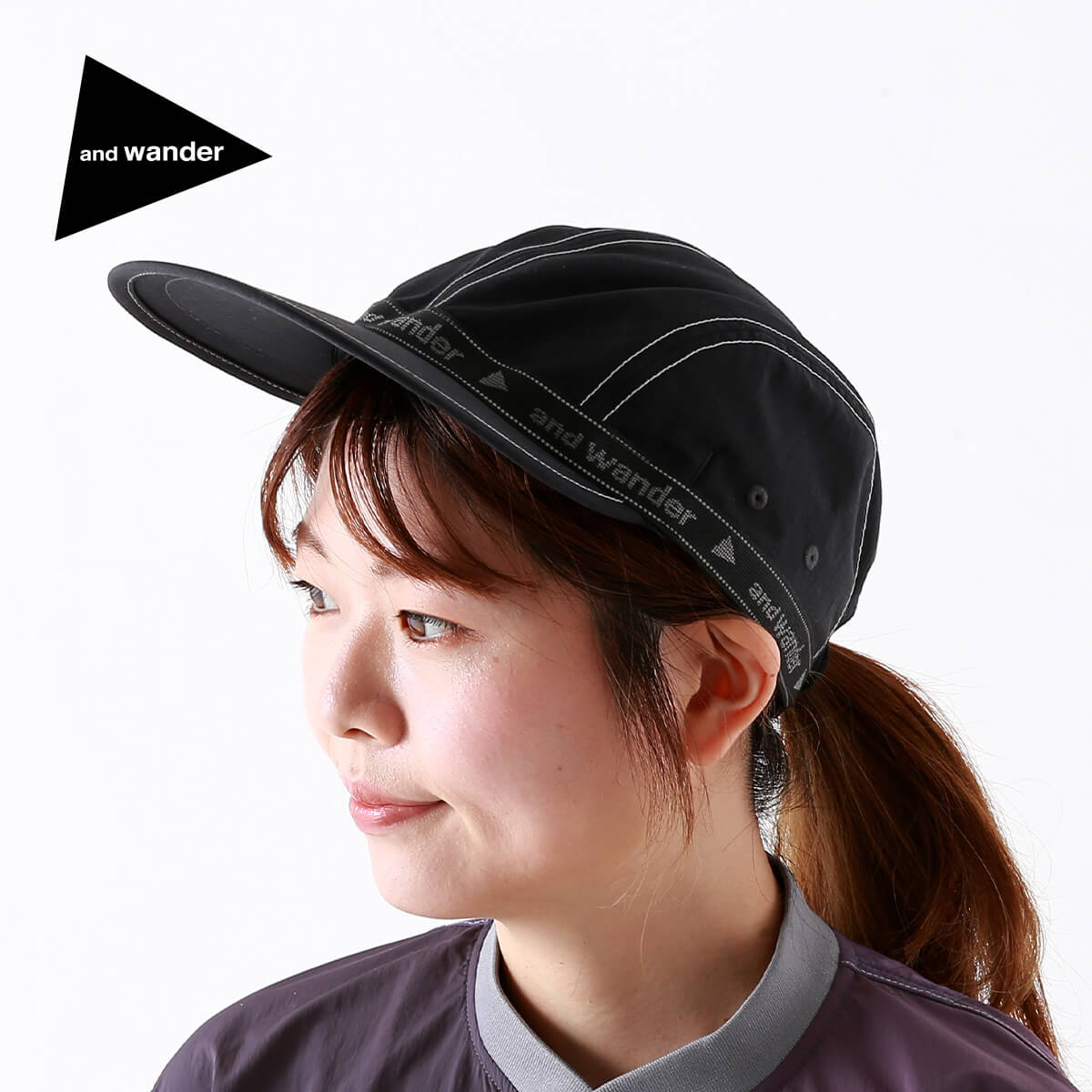 アンドワンダー JQ磁気テープ旗がしら JQ and wander tape cap 5746976316 かぶり笠 ベイスボール帽 サスティナブル 祝い事 今めかしい 難民キャンプ アウトドア