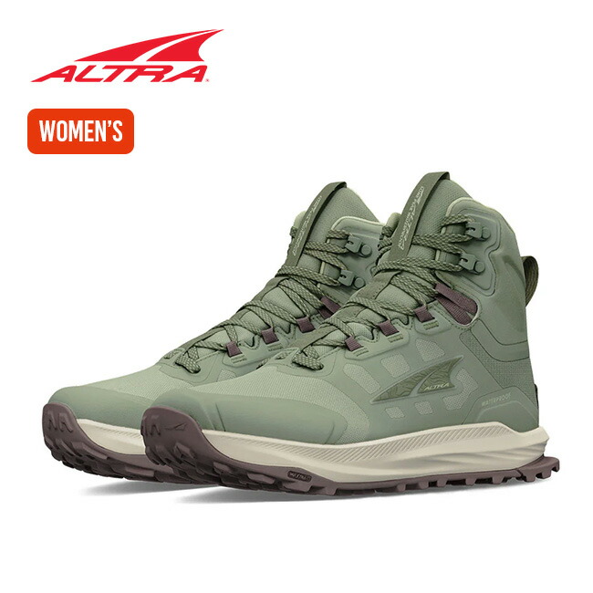 アル虎 貸し付け金まっ盛り9 お水校正刷り ミッド【ウィメンズ】ALTRA LONE PEAK 9 WP MID レディース シューズ 靴 スニーカー 雨合羽 今めかしい 難民キャンプ アウトドア
