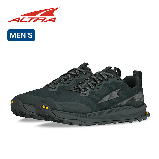 アルトラ ローンピーク9+ワイド メンズ ALTRA LONE PEAK 9+ シューズ 靴 スニーカー 厚底 トレイルランニング ハイキング 登山 黒 幅広 おしゃれ キャンプ アウトドア